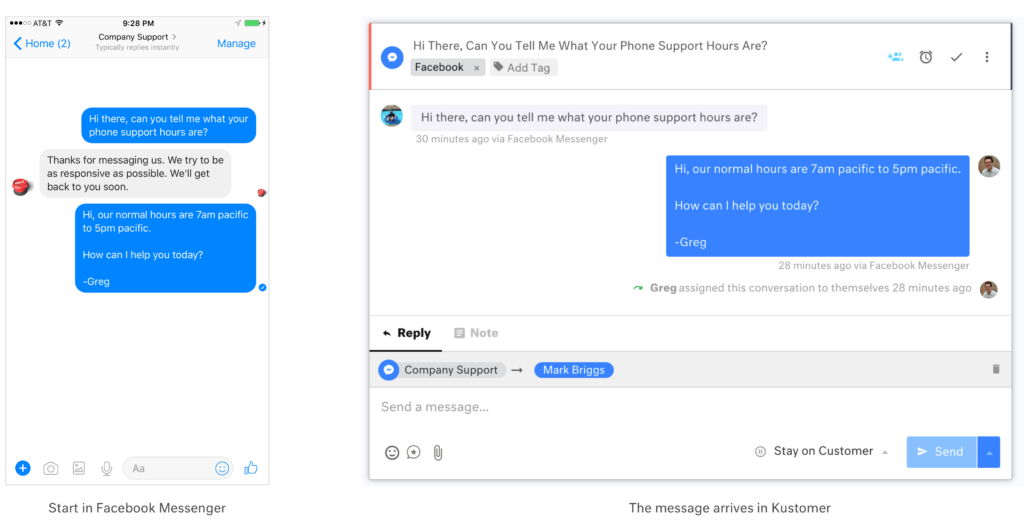 Facebook Integración de Messenger en línea